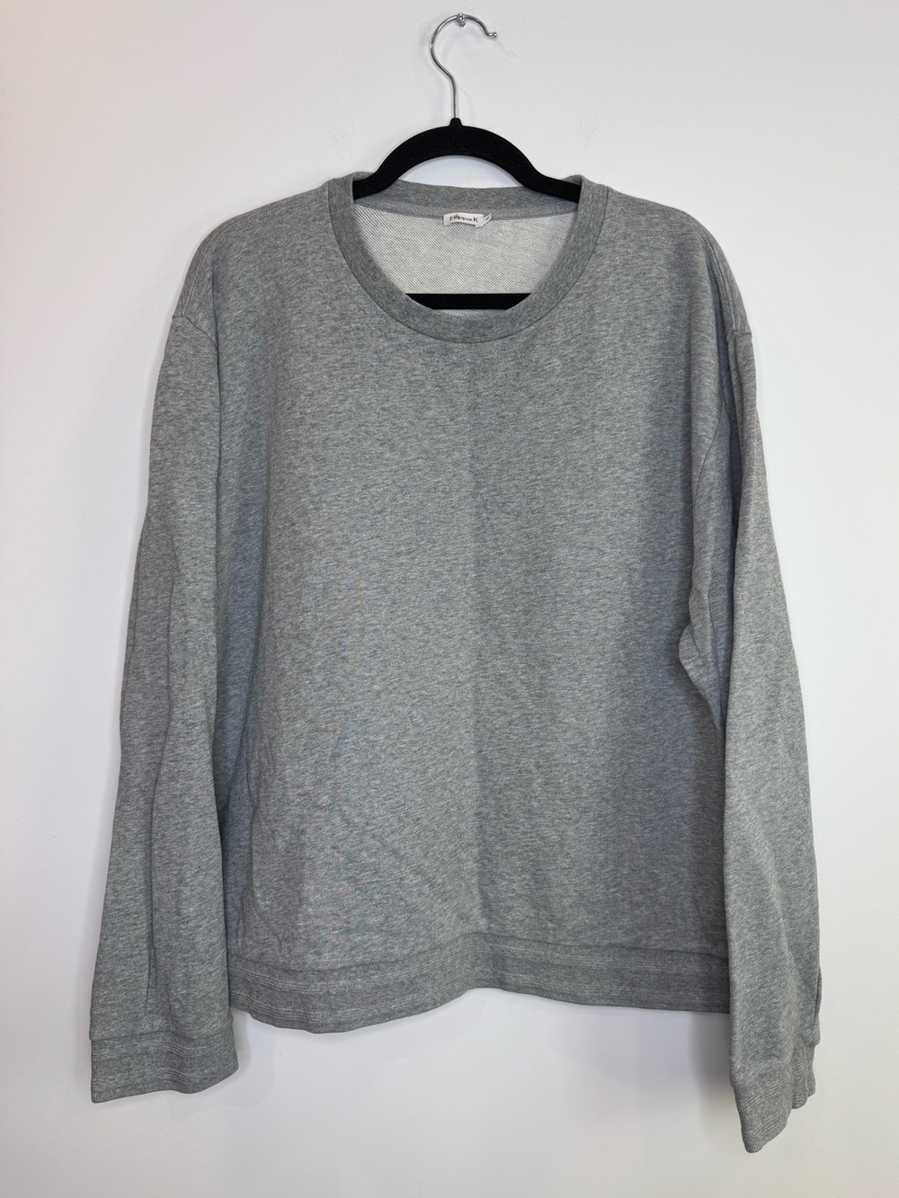 Filippa K Isaac plain sweatshirt in warm grey melange sz XL